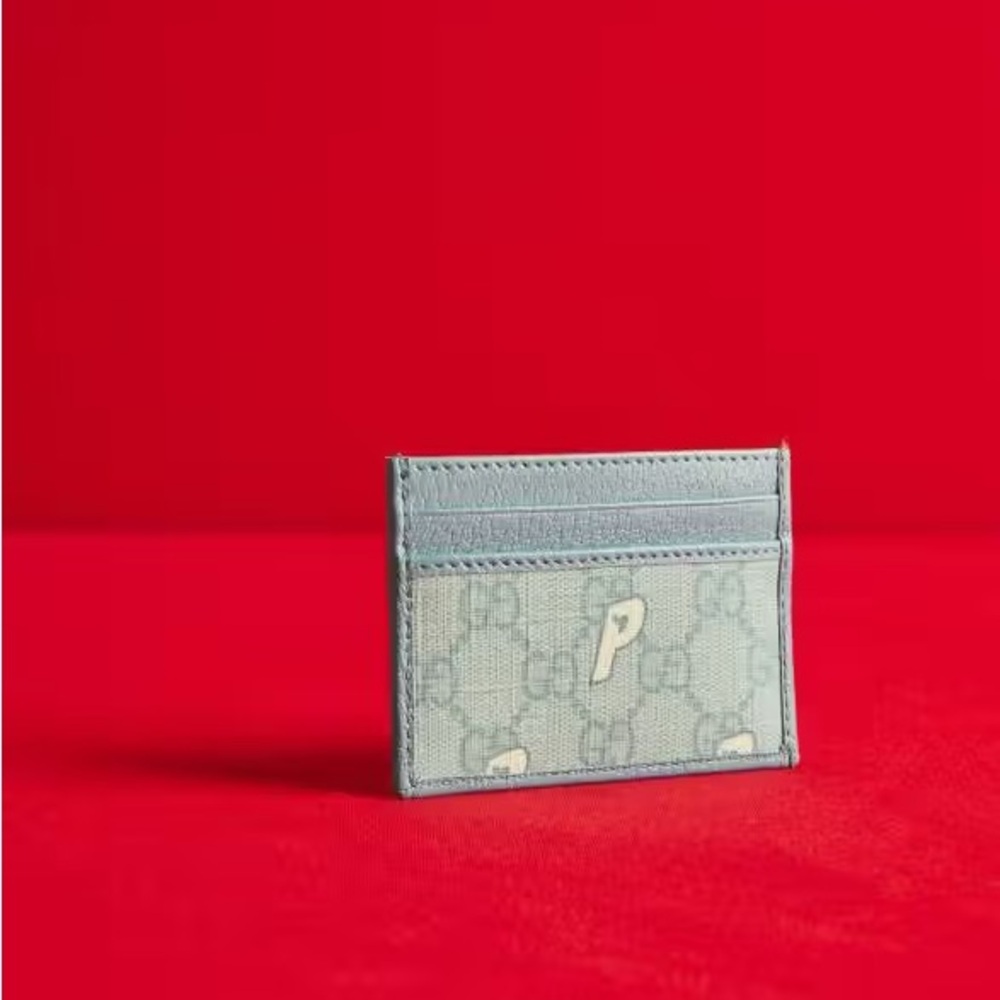 Gucci Sky Blue Leather Card Holder